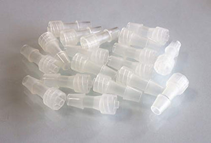 BleedZone - Male 1/4" Hose Barb Fittings, PP Polypropylene Adapter, 25x Hose Barb Luer Lock Adapter for Laboratory Equipment - style: Male 25x