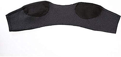 Knitted Double Shoulder Brace Warm Support Stability Compression Sleeve Wrap Recovery Office Home Knit Cashmere Guard for Rotator Cuff Shoulder - color: Dark Grey