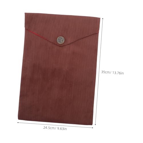 Buddhist Scripture Bag Coffee Color Velvet Pouch Bible Book Cover Storage Organizer for Travel and Religious Texts