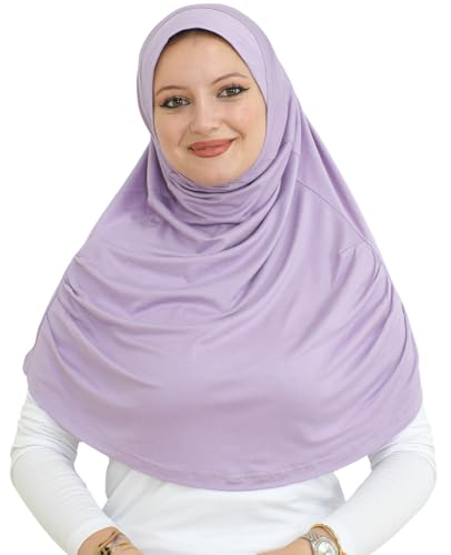Prien Ready To Wear Hijab For Women, Instant Turban, Soft Muslim Scarf For Prayer, Long Hijabs, Islamic Clothes, Jersey Abaya - color: Damson