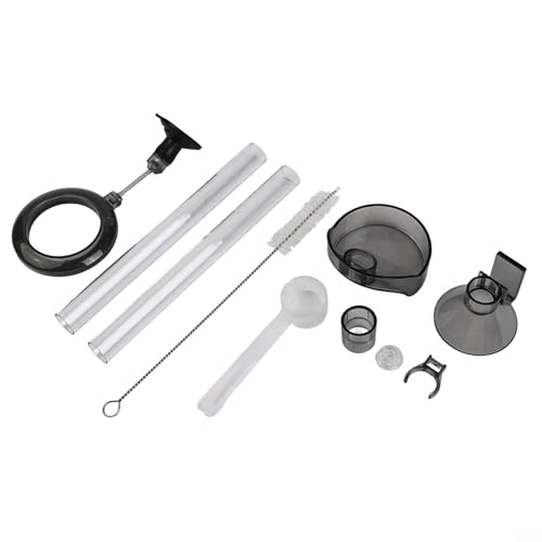 PC Shrimp Feeder Set, Adjustable Aquarium Fish Feeding Tube Kit with Ring and Brush, for Tanks up to 15mm, Includes Measuring Spoon, Transparent