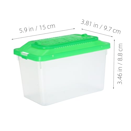 DECHOUS Handheld Pet Storage Box Transparent Turtle Habitat Fish Tank Lightweight Reptile Carrier for Hamsters Goldfish Turtles Versatile Easy to Optimal Airflow