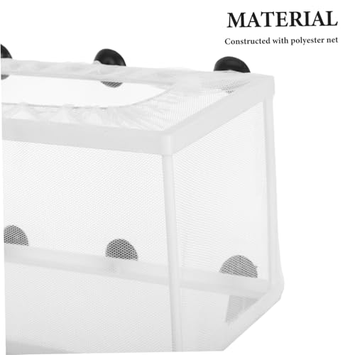 Kisangel Fish Net Hatchery Incubator with Suction Cup Large Fry Isolation Box for Aquarium Mesh Construction for Fish Breeding and Protection