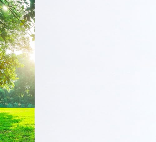 VSUDO 1 Roll 35.4" by 78.7" Privacy Window Film, White Frosted Pattern Window Tint for Home, Static Cling Window Sticker (19.37 Sq. Ft Total) - color: White Frosted, size: 1 Roll, 35.4" By 78.7"
