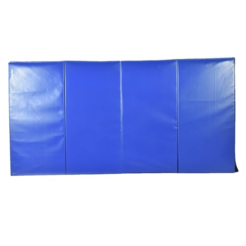 Greatmats Gym Mats 4x8 Ft x 1-3/8 Inch Folding, Home Exercise Pad For Gymnastics, Tumbling, Cheerleading, Martial Arts, (Blue)