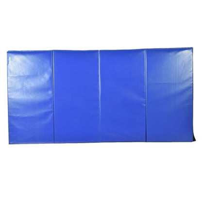 Greatmats Gym Mats 4x8 Ft x 1-3/8 Inch Folding, Home Exercise Pad For Gymnastics, Tumbling, Cheerleading, Martial Arts, (Blue)