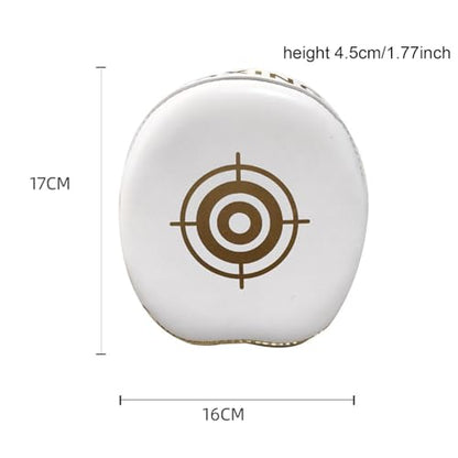 Curved Focus Punching Mitts Hand Professional 16x17x4.5cm Punch Pads PU Leather - color: Golden