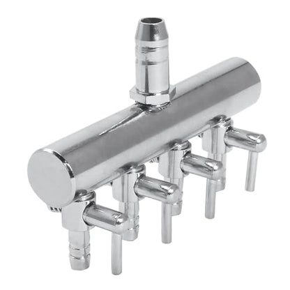 Aquarium Air Pump Valve, Aquarium Air Line Splitter Metal Fish Tank Distributor - size: 4 Way