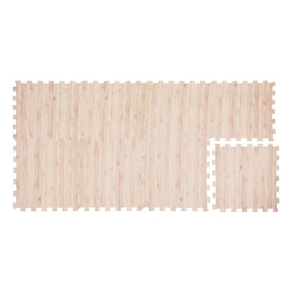Giantex Wood Grain Floor Tiles Foam Mat, 8 PCS EVA Foam Puzzle Mats, 20'' x 20'' Interlocking Exercise Mat, Floor Padding for Furniture, Living Room, Bedroom, Gym, Home Office, Basement, Light Oak - size: 21 sq. ft. (8 pcs)