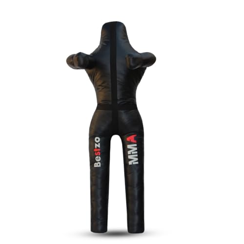 Bestzo MMA Grappling Dummy for Adult,Wrestling Dummy Jiu Jitsu, Judo Punching Bag Sparring Self Defense Training Dummy Black - Unfilled - size: 59 inches (5 ft)