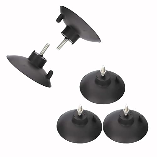 4 PCs French Fry Suction Cup Feet Commercial Suction Cup Feet with Screws for Industrial Commercial French Fry Cutter (Black) - color: Black