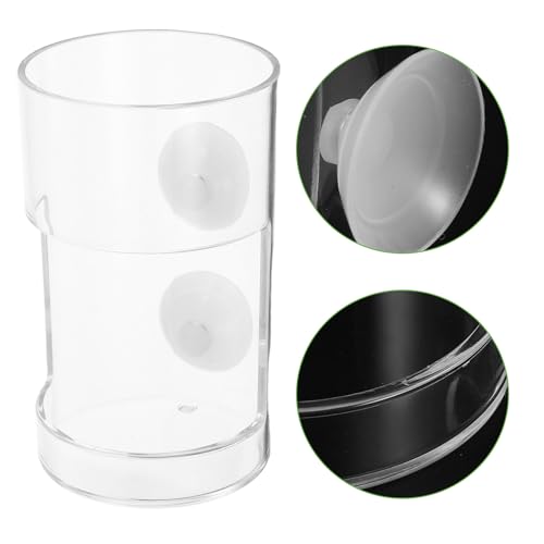 Mikikit Aquarium Fish Feeder Tube with Suction Cups, Anti-Floating Feeding Ring for Fish Tank, Aquarium Accessory for Precise Food in Freshwater and Marine Tanks