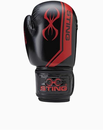 STING Armalite Boxing Gloves, Durable Boxing Equipment for Boxing Training, Balanced Weight Distribution - color: Black/Red, size: 10 Oz