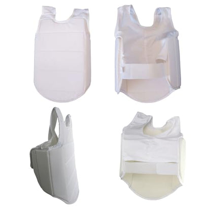 Karate Chest Protector, MMA Combat Training Boxing Taekwondo Abdomen Protective Sparring Gear Muay Thai Kickboxing - color: White, size: Small