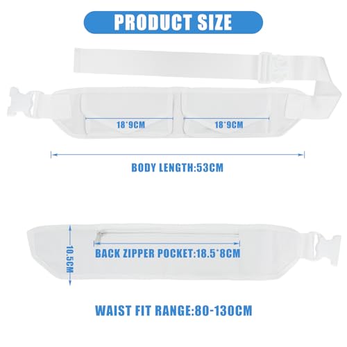 Ihram Belt for Men,Multi-Pocket Adjustable Waist Bag,Ideal for Ihram for Umrah Men,Umrah Essentials
