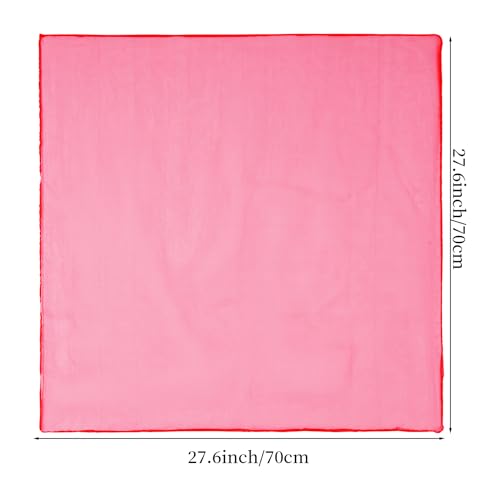 Fengek 9 Pcs Chiffon Scarf, 27.6 Inch Square Solid Color Bandana Handkerchief Ribbon Scarves for Women Girls - color: Multicolor 6