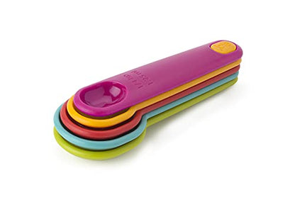 Joie Measuring Spoons, Assorted Colors, Imperial and Metric Measurements, 5-Piece Set - style: Measuring Spoons