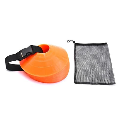 COOLHOOD Nylon Buckle Straps, Football Cones Disc Cones Soccer Agility Cones Sports Training Cones Multicolor Field Marker Plastic Cones with Holder