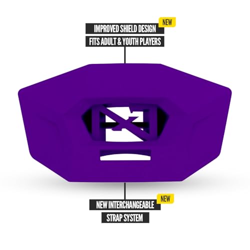 Nxtrnd One Pro Football Mouth Guard, Interchangeable Strap, Fits Adult & Youth (Purple) - color: Purple Pro