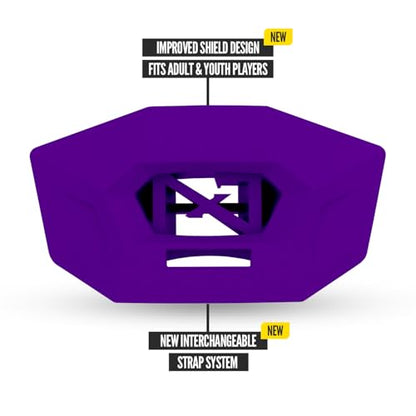 Nxtrnd One Pro Football Mouth Guard, Interchangeable Strap, Fits Adult & Youth (Purple) - color: Purple Pro
