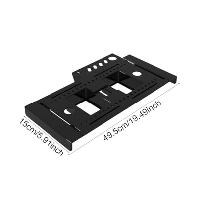 Qianly Fish Tank Storage Rack Tool Storage Holder Organizer with Retractable Accessories PP Construction Easy Installation Suitable for Aquarium, Black
