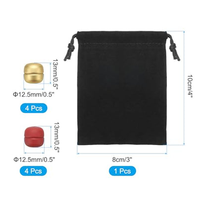 PATIKIL Hijab Magnetic Pinless Pins with Storage Bag - color: Red/Champagne