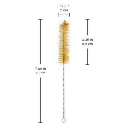 Test Tube Brushes, 10 Pack Bristle Test Tube Bottle Wash Cleaning Brushes with Radial Tufted End Suitable for Laboratory Use, Size S - size: Small