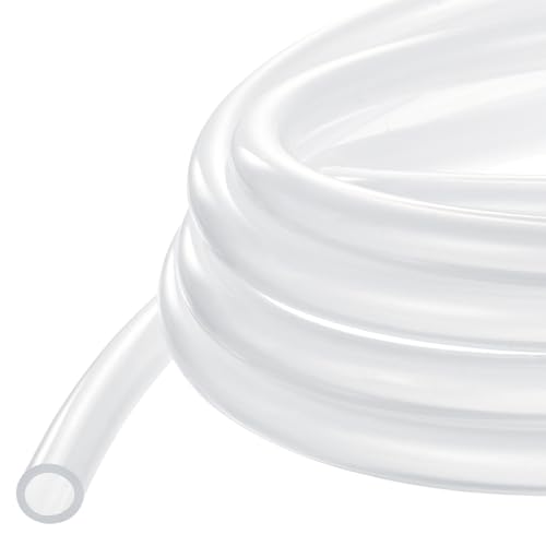 METALLIXITY Silicon Tubing(1/16" ID x 1/8" OD x 16Ft), Pure Silicone Hoses High Temp - for Printer, Hot Water Dispenser, Engine, Brewing, Fish Tank Air Pump, Pump Transfer, Clear - size: 1/16" IDx1/8" OD, style: 16 Feet