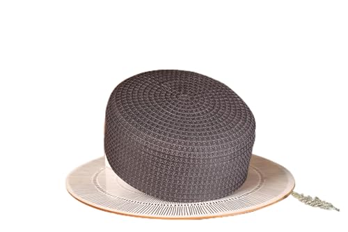 GetDress Classic Alamgir Koofi for Men - Muslim Prayer Cap Hat Skull Cap for Men - color: Charcoal, size: Small