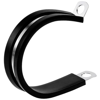 1-1/4 Inch Rubber Cable Clamp P Clip Pipe Hose Tube Conduit Wire Insulated | ELECFUN, 10pcs, Stainless Steel, Metal, Line - size: 1-1/4 Inch