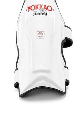 YOKKAO Matrix Muay Thai Kickboxing MMA Shin Guards with Knee Guards - color: Matrix White, size: Medium