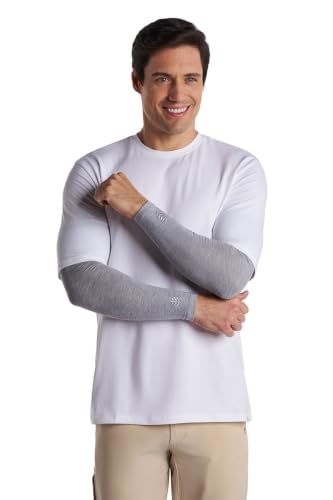 Coolibar Men's Sun Arm Sleeves - UPF 50+ Sun Protection - Navagio - color: Blue Dusk, size: Small-Medium