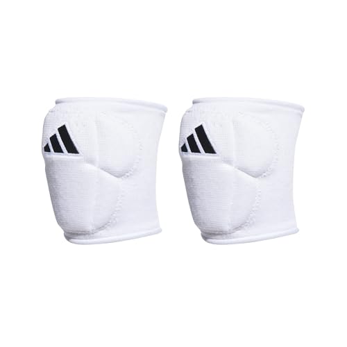 adidas Unisex-Adult 5-Inch Volleyball Kneepads, White/Black, Small - color: White/Black, size: Small
