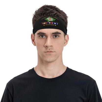 War Combat Veteran 32nd Infantry Wisconsin National Guard Sports Sweatband Headband, Moisture Wicking, Non-Slip, for Running, Workout81