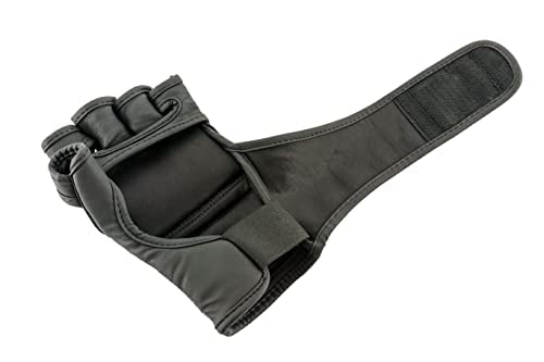 UFC Tonal MMA Gloves Grappling Fighting Fingerless Training Gloves - color: Black, size: Large