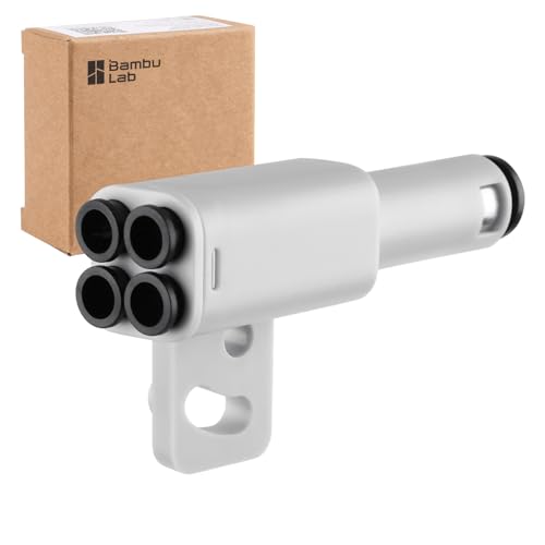 Bamboo Lab 4-in-1 PTFE Adapter,Multi-Material Bowden Tube Connector,Upgrade Hub Expansion Port for Connect 4 Feeding Modules(AMS,Non-AMS Filament TPU,CF) for X1/X1C/X1E/P1/P1P/P1S/P2S/H2S/H2D - style: 4-in-1 PTFE Adapter for X1/P1/H2