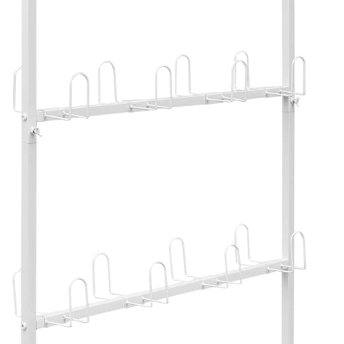 5 Tiers Boxing Gloves Drying Rack, Boxing Glove Storage with 4 Universal Wheels for 20 Pairs Gloves, Boxing Glove Storage Show Rack for Gym, Home, Boxing Training Room (White)