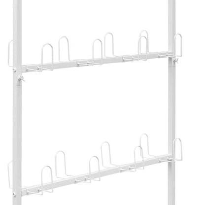 5 Tiers Boxing Gloves Drying Rack, Boxing Glove Storage with 4 Universal Wheels for 20 Pairs Gloves, Boxing Glove Storage Show Rack for Gym, Home, Boxing Training Room (White)