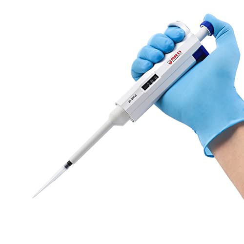 FOUR E'S SCIENTIFIC 20-200μL Pipette, Adjustable Volume Micropipette | Single-Channel Pipettor, Ergonomic Design, Precise Volume Dial - size: 06 (20-200uL)