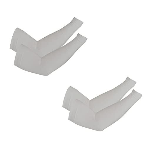 PFFY UV Protection Cooling Arm Sleeves for Men and Women UPF 50 Sun Sleeve - color: 2 Pairs Grey