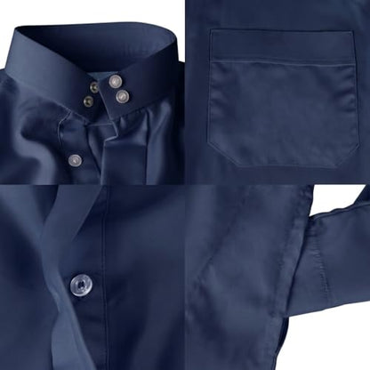 HOMELEX Men's Muslim Clothes Thobe Middle East Kaftan Saudi Arab Caftans Islamic Abaya Dress Dubai Robes - color: Blue-2, size: Small
