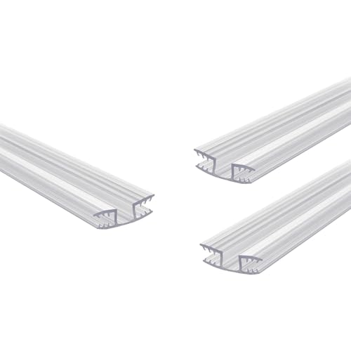 Outwater Clear PVC Panel Hinges – 3 Pack – Fits 3/16" Panels – 12 Foot Length (Cut into 3 x 48 Pieces) – Durable, Rust-Free, Corrosion-Resistant - size: 48 Inches - 3 Pack - Panel Hinge