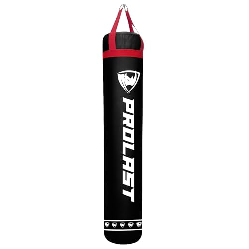 Heavy Punching Kicking Bag for Adults, Boxing, MMA, Martial Arts, Muay Thai, Strength Training Equipment, Filled/Unfilled, 6ft, 150 lbs, Special Edition Logo - color: Black / Red, size: Unfilled