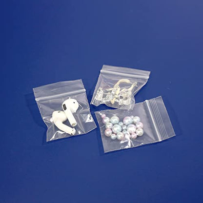 iMailer - 500 Count - 2" x 2" Small Plastic Bags-Clear Reclosable Zip Bags 2 Mil with Lock Seal Zipper for Coins, Jewelry, Snacks, Seeds - size: 2" x 2"