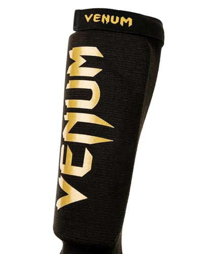 Venum Kontact Shin Guards - color: Black/Gold, size: X-Large