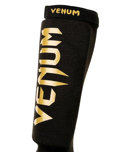 Venum Kontact Shin Guards - color: Black/Gold, size: X-Small