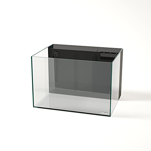 60P 26.23 Gallon Ultra Clear All Glass Rimless Low Iron Aquarium Tank with Rear Filtration Chamber for Salt and Fresh (Return Pump Included) 23.6Wx17.7Dx15.8H in(60x45x40cm) 8mm Thickness