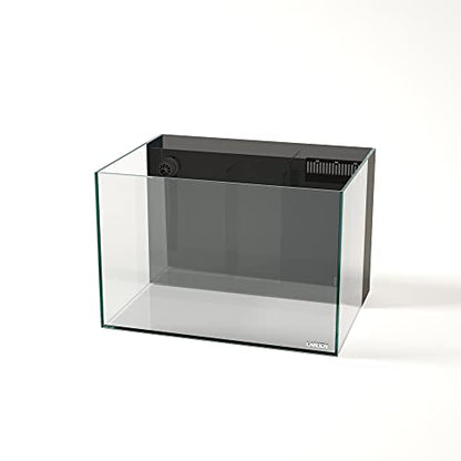 60P 26.23 Gallon Ultra Clear All Glass Rimless Low Iron Aquarium Tank with Rear Filtration Chamber for Salt and Fresh (Return Pump Included) 23.6Wx17.7Dx15.8H in(60x45x40cm) 8mm Thickness