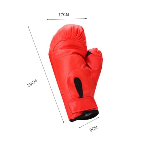 2 Pair Boxing Gloves Punching Bag Gloves Hands Protection Comfortable Punch Mitts Sparring Gloves PU Leather for Grappling - size: Adults