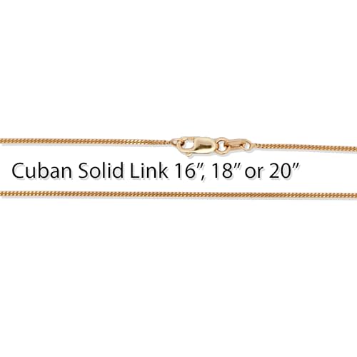 14K Solid Gold Pendant Necklace Hand-Painted Abstract Hamsa Hand and Allah Calligraphy (Evil Eye) - Gift for Men, Women, Daughter, Son, Unisex Adults, Kids - color: Gold & Light Green Evil Eye in Hamsa Hand, style: Pendant w/ Cuban Link 18"